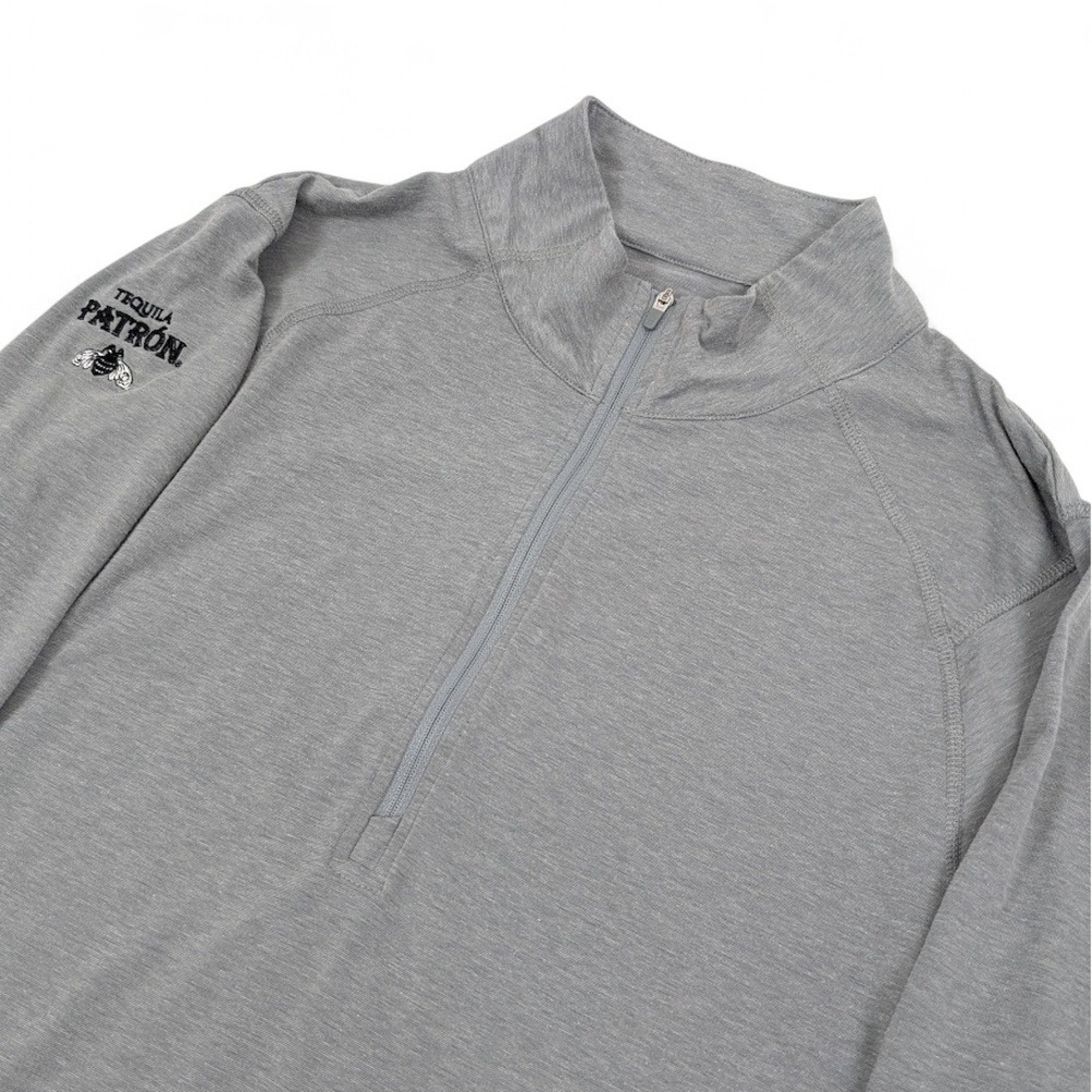 Travis Mathew‎ Fresh Energy 1/4 Quarter Zip Mens Medium Gray Patron Tequila Logo